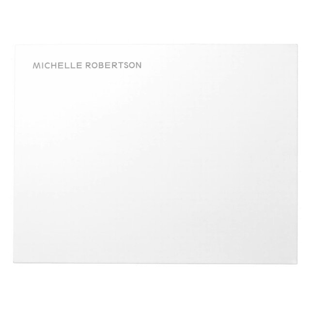 Personalized Stylish Modern Professional Notepad (Front)