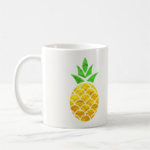 Personalized Summer Foil Gold Geometric Pineapple. Coffee Mug