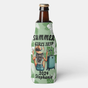 Personalized summer girls trip travel bottle cooler