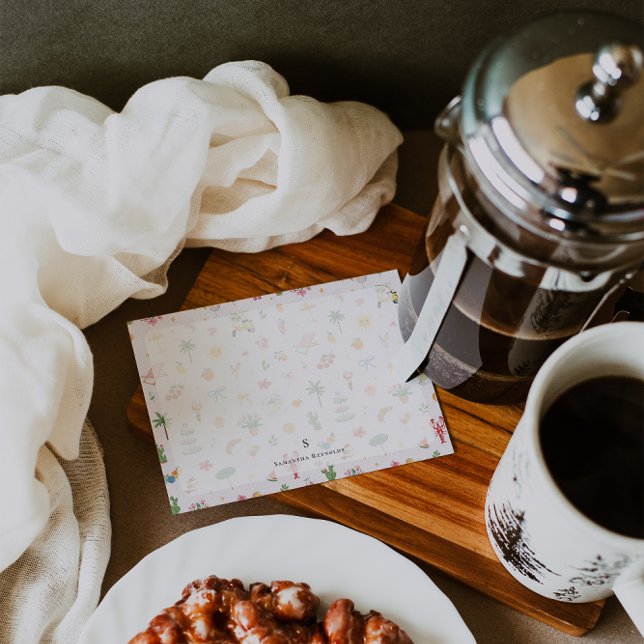 Personalized Summer Watercolor Pattern Card (Creator Uploaded)