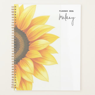 Personalized Sunflower 2026 Weekly Planner