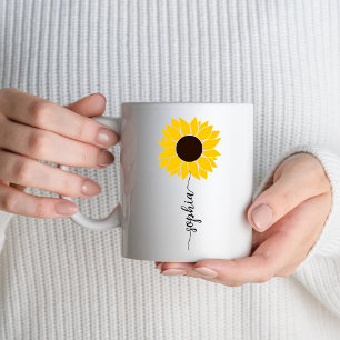 Personalized Sunflower Mug Gifts For Her Women