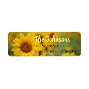 Personalized Sunflower Return Address Labels