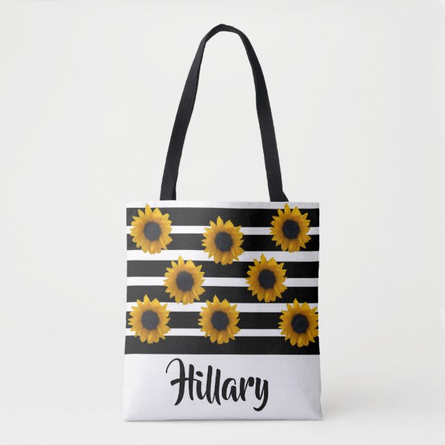 PERSONALIZED SUNFLOWER TOTE BAG (Front)