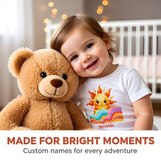 Personalized Sunny Rainbow Baby  T-Shirt (Creator Uploaded)