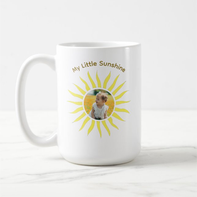 Personalized Sunshine Baby Photo Mug (Left)
