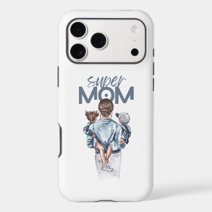 Personalized Super Mom with Son and Daughter Gift