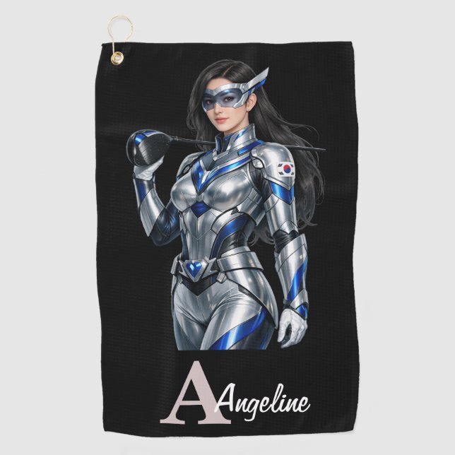 Personalized Superhero Golf Towel (Front)