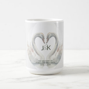 Personalized Swan Wedding Coffee Mug