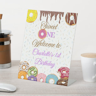 Personalized Sweet One First Birthday Welcome Sign