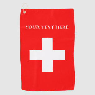 Personalized Switzerland Flag Schweiz Swiss Europe Golf Towel