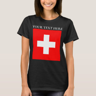 Personalized Switzerland Flag Schweiz Swiss Europe T-Shirt