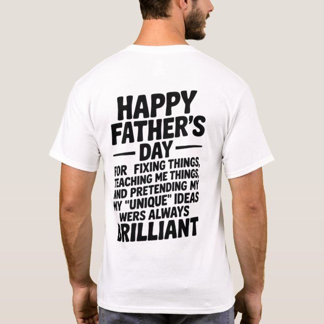 Personalized T-shirt Father's Day (Back)