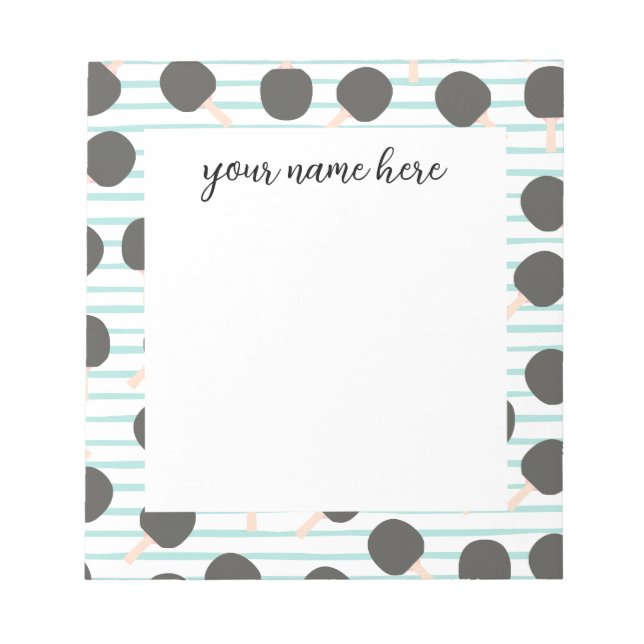 Personalized Table Tennis Notepad (Front)