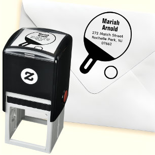 Personalized Table Tennis Racket Return Address Self-inking Stamp