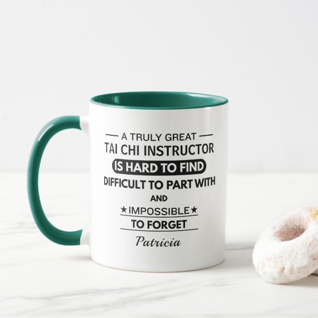 Personalized Tai Chi Instructor Appreciation  Mug (With Donut)
