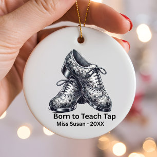 Personalized Tap Teacher Christmas Ornament Gift