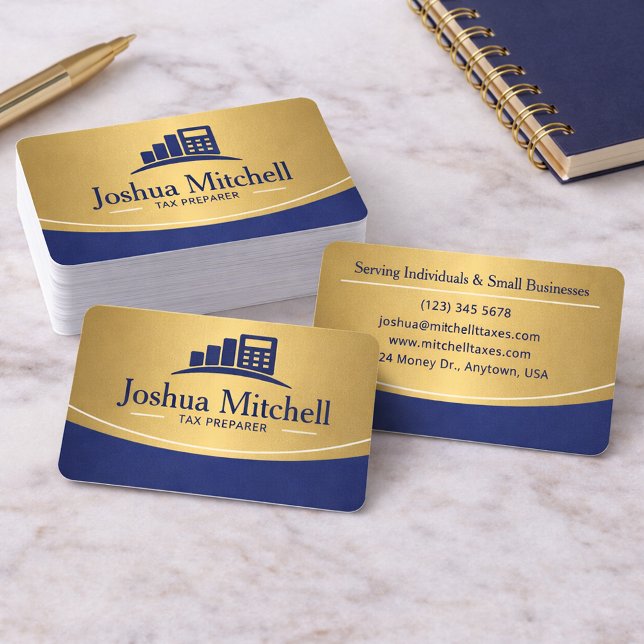 Personalized Tax Preparer Professional Accountant Business Card (Creator Uploaded)