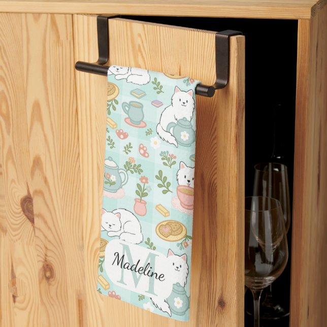 Personalized Tea & Baker Monogram Kitchen Towels (Thirds Fold)