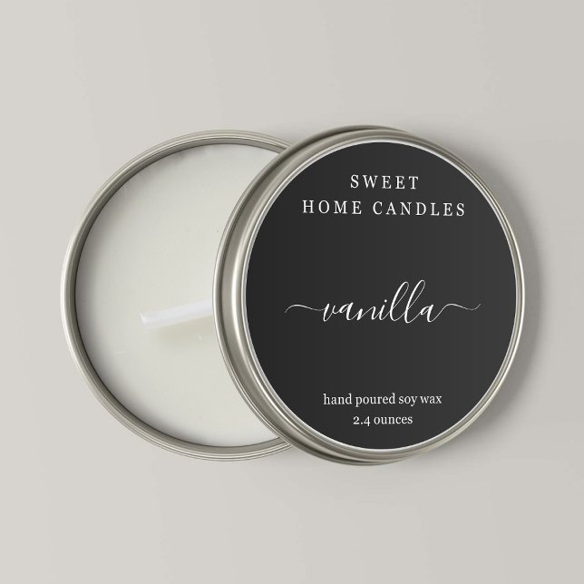 Personalized Tea Light Candle Label Round Sticker (Creator Uploaded)