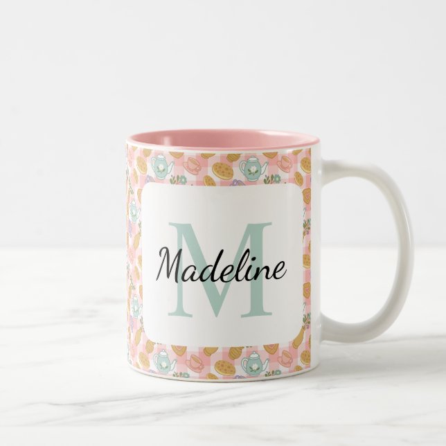 Personalized Tea Lover & Baker Monogram Name Mug (Right)