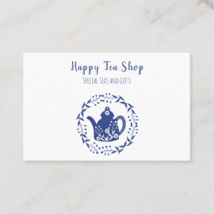 personalized tea shop business card