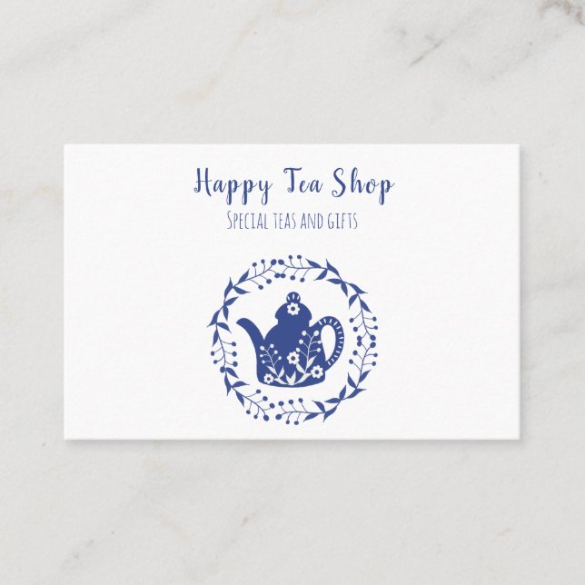 personalized tea shop business card (Front)