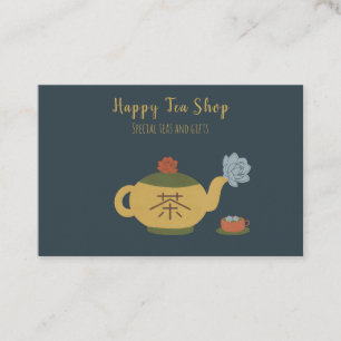 personalized tea shop business card