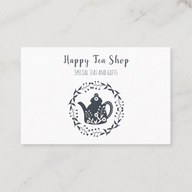 personalized tea shop business card (Front)