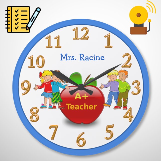 PERSONALIZED Teacher Appreciation Gifts CLOCK (Teacher clock. Best teacher gifts. Teacher appreciation week gifts. Gifts for teachers personalized.)