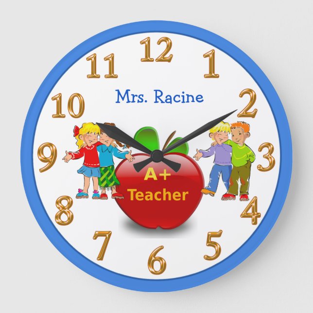 PERSONALIZED Teacher Appreciation Gifts CLOCK (Front)