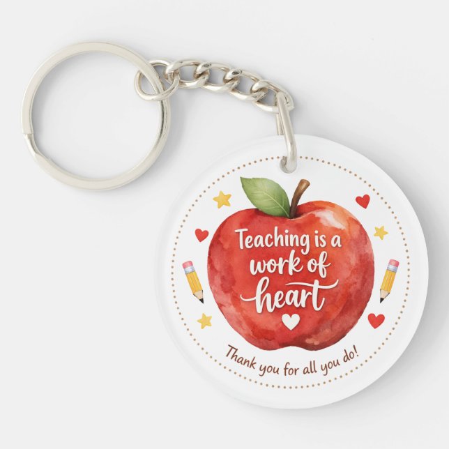 Personalized Teacher Appreciation Keychain (Front)