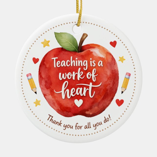 Personalized Teacher Appreciation Ornament (Front)