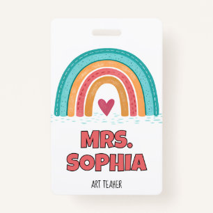 Personalized Teacher Badge Reel ID Badge