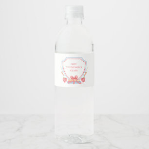 Personalized Teacher   Classroom Crest Water Bottle Label