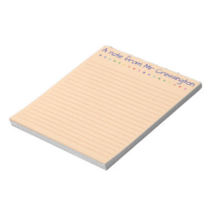 Personalized Teacher Colored Dots Lined Notepad