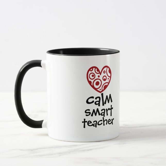 Personalized Teacher Heart Frame Appreciation Gift Mug (Left)