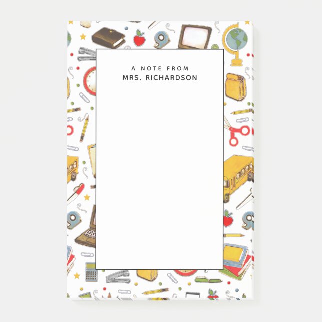 Personalized Teacher Novelty Gifts Post-it Notes (Front)