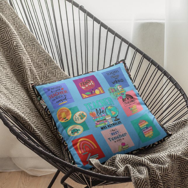 Personalized Teacher Quotes Gift Female Thank You  Cushion (Creator Uploaded)