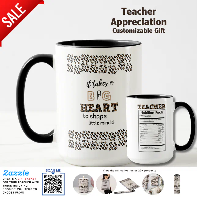 Personalized Teacher Quotes Gift Nutritional Data Two-tone Coffee Mug 