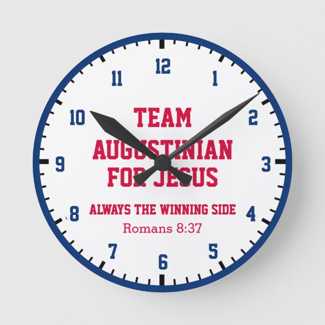 Personalized TEAM JESUS Round Clock (Front)