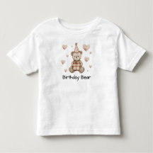 Personalized Teddy Bear Birthday Bear Baby Tshirt
