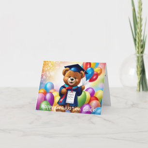Personalized Teddy Bear Kindergarten Graduation Card