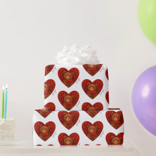 Personalized Teddy Bear Wrapping Paper for Someone