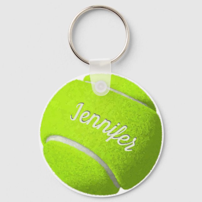 Personalized Tennis Ball  Key Ring (Front)