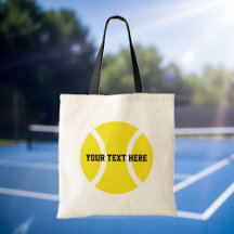 Personalized tennis ball tote bags