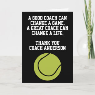Personalized Tennis Coach From Team Players Sports Card