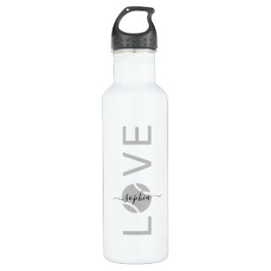 Personalized Tennis Love Green Gray 710 Ml Water Bottle