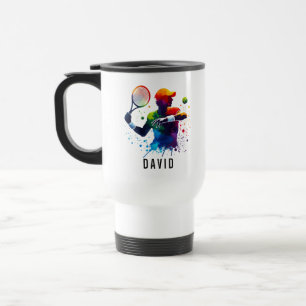 Personalized Tennis Love Happy Tennis Day Travel Mug