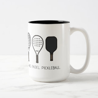 Personalized tennis, padel and pickleball rackets Two-Tone coffee mug